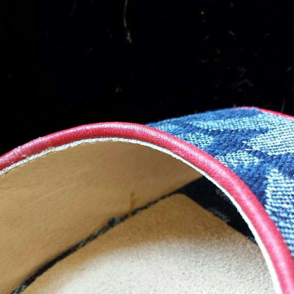 NWOT Michael Kors Wedges Blue/Red Size 9.5M - Picture 7 of 8