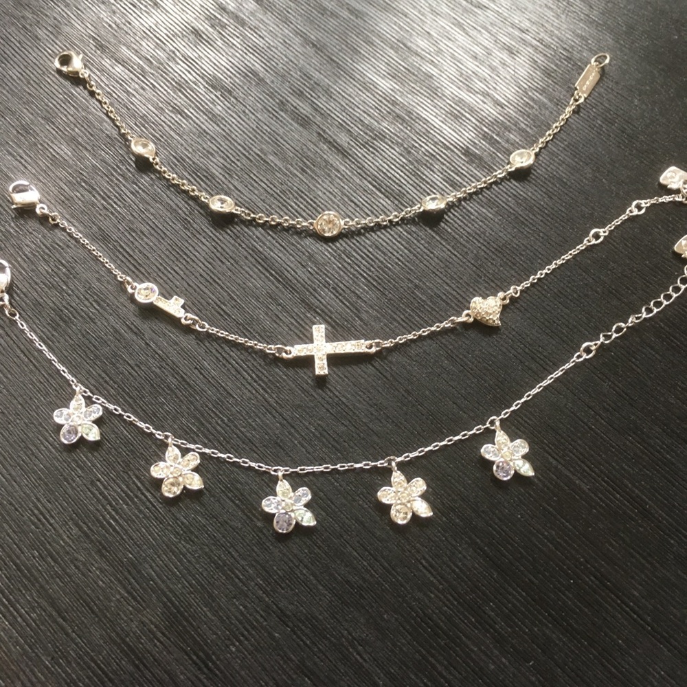 3 Stackable Bracelets! Swarovski/Givenchy - image 1