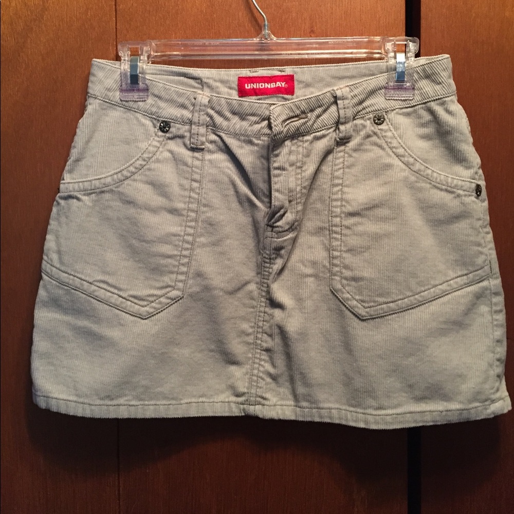 UnionBay Corduroy Cream Mini Skirt Sz 5