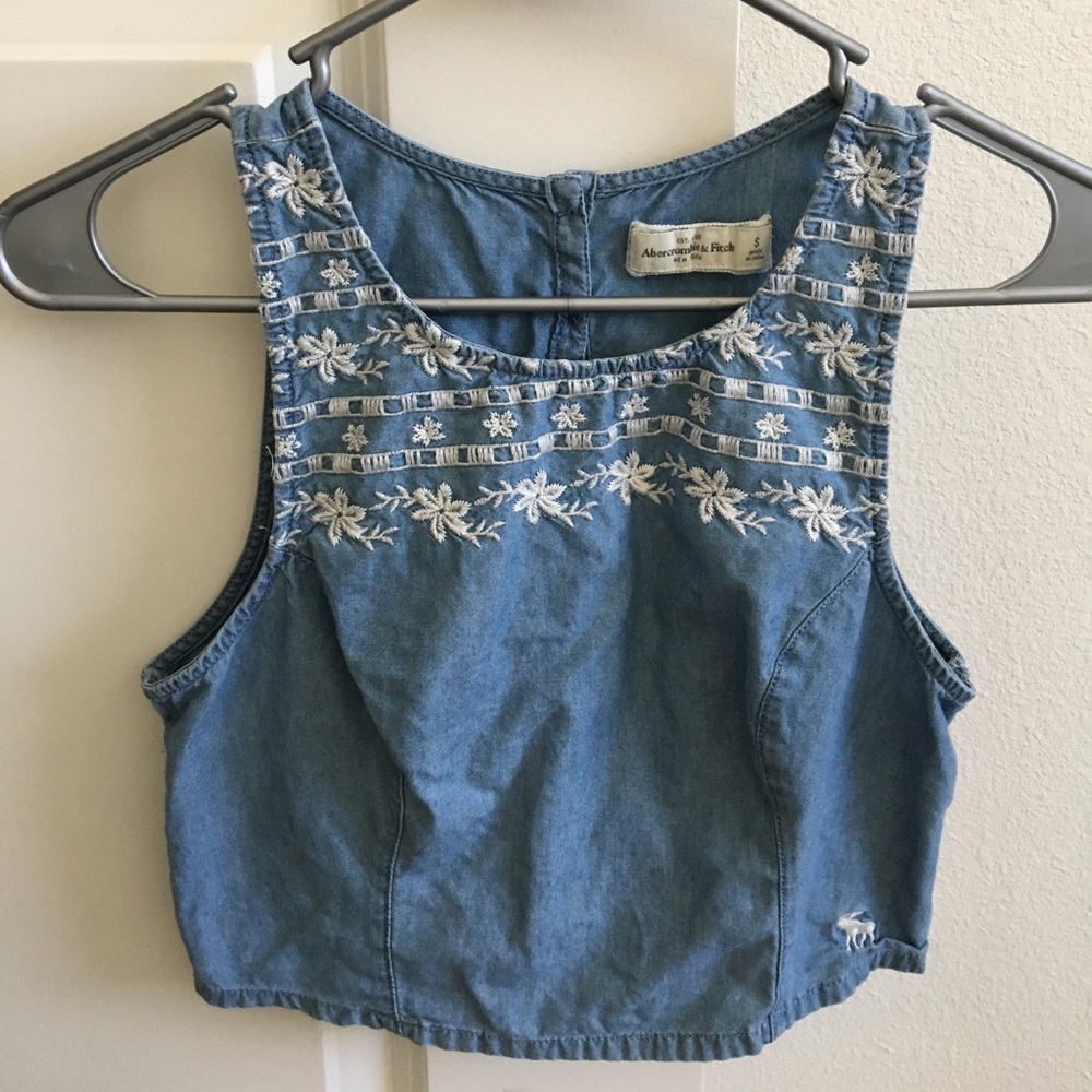 Abercrombie & Fitch, denim crop top
