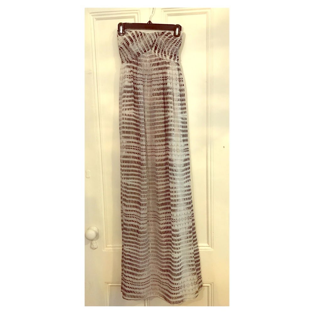 Armani exchange strapless maxi