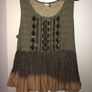 beaded anthropologie tank