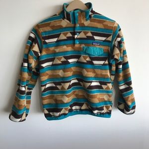 Patagonia Synchilla Small Geometric and Turquoise