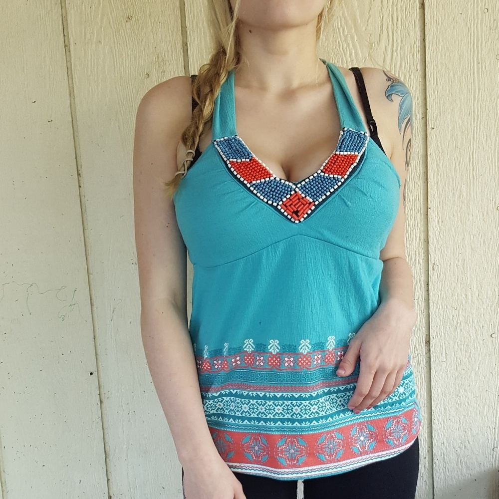 Turquoise Summer Tank Top