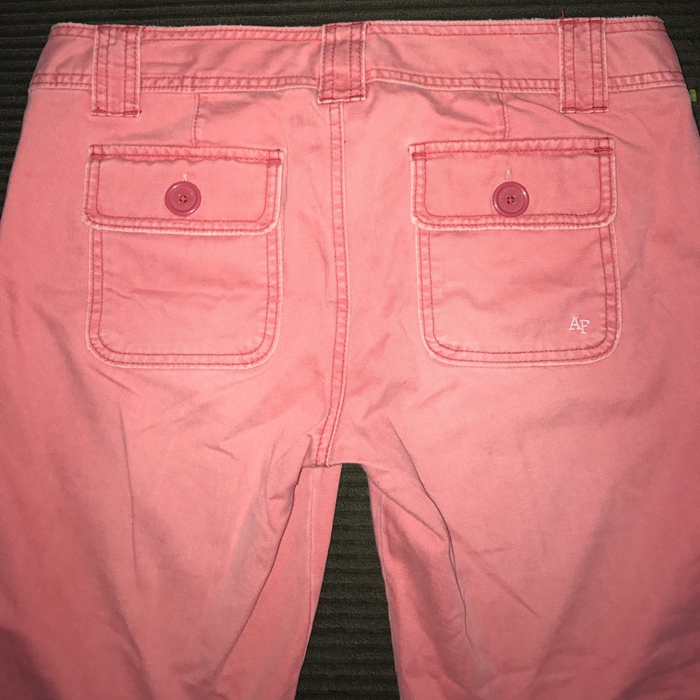 Abercrombie and Fitch salmon colored cargo capris