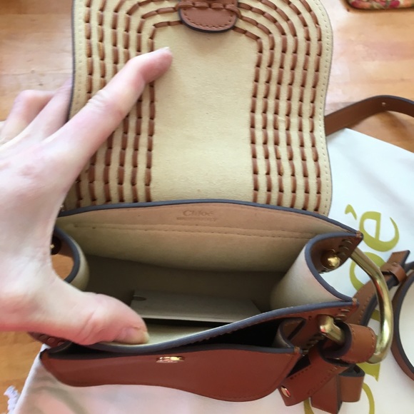 NWT CHLOE HUDSON Bag in TAN LeathrW Chloe Dust Bag - Picture 3 of 8