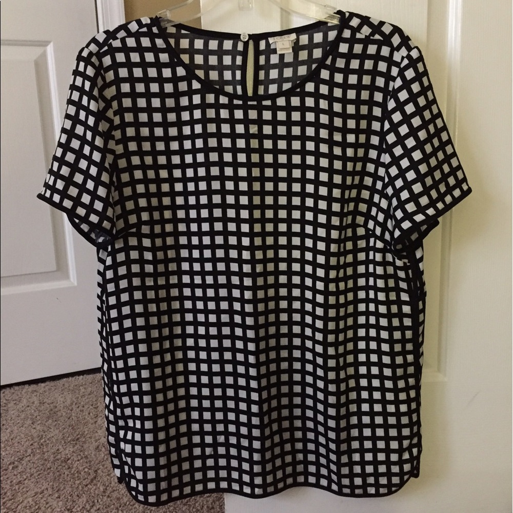 J.Crew Factory checkered blouse