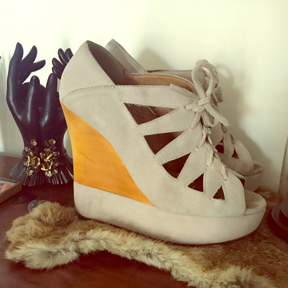 Jeffrey Campbell platform wedge 70s heels