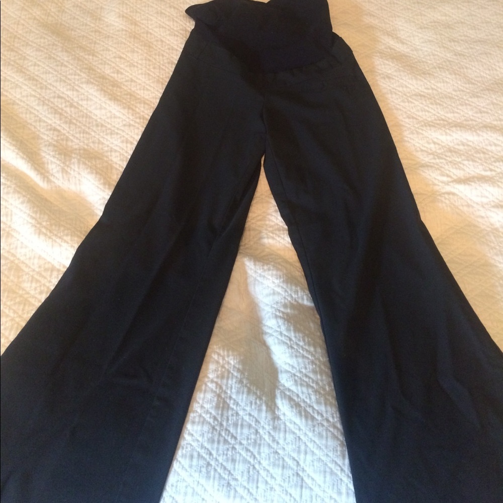 Black maternity work pants