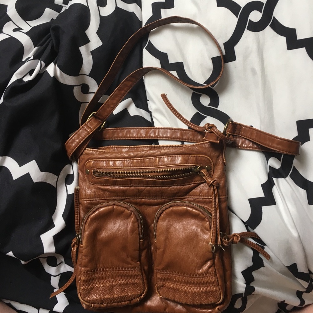 Brown leather purse