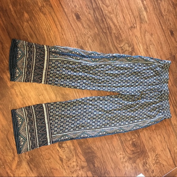 Drawstring light weight patterned summer pant - Picture 1 of 2