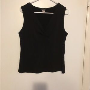 Sleeveless Black Blouse - Size L