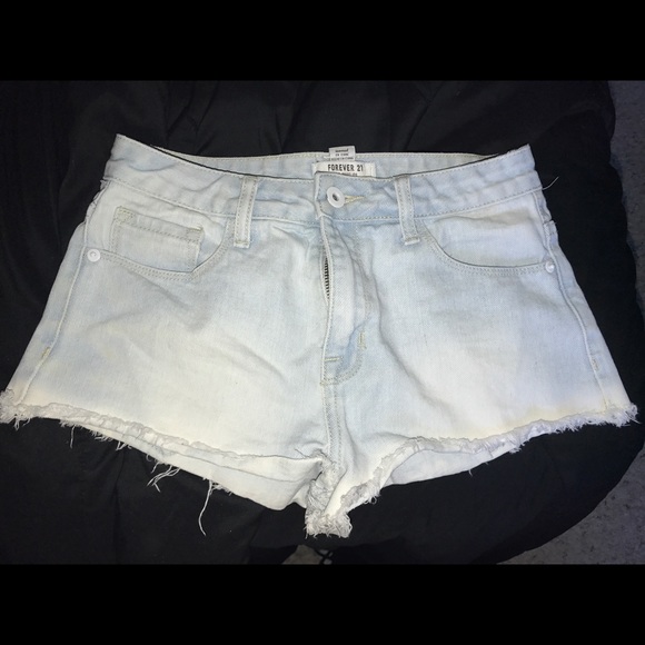 High Waisted Jean Shorts - Picture 1 of 2