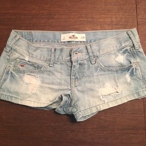 Light Hollister Distressed Jean Shorts