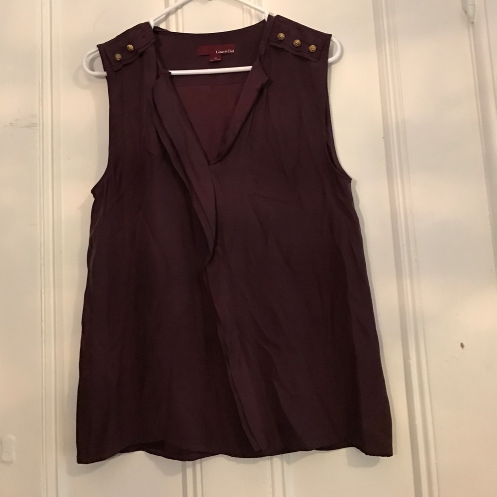 Silk vneck tank