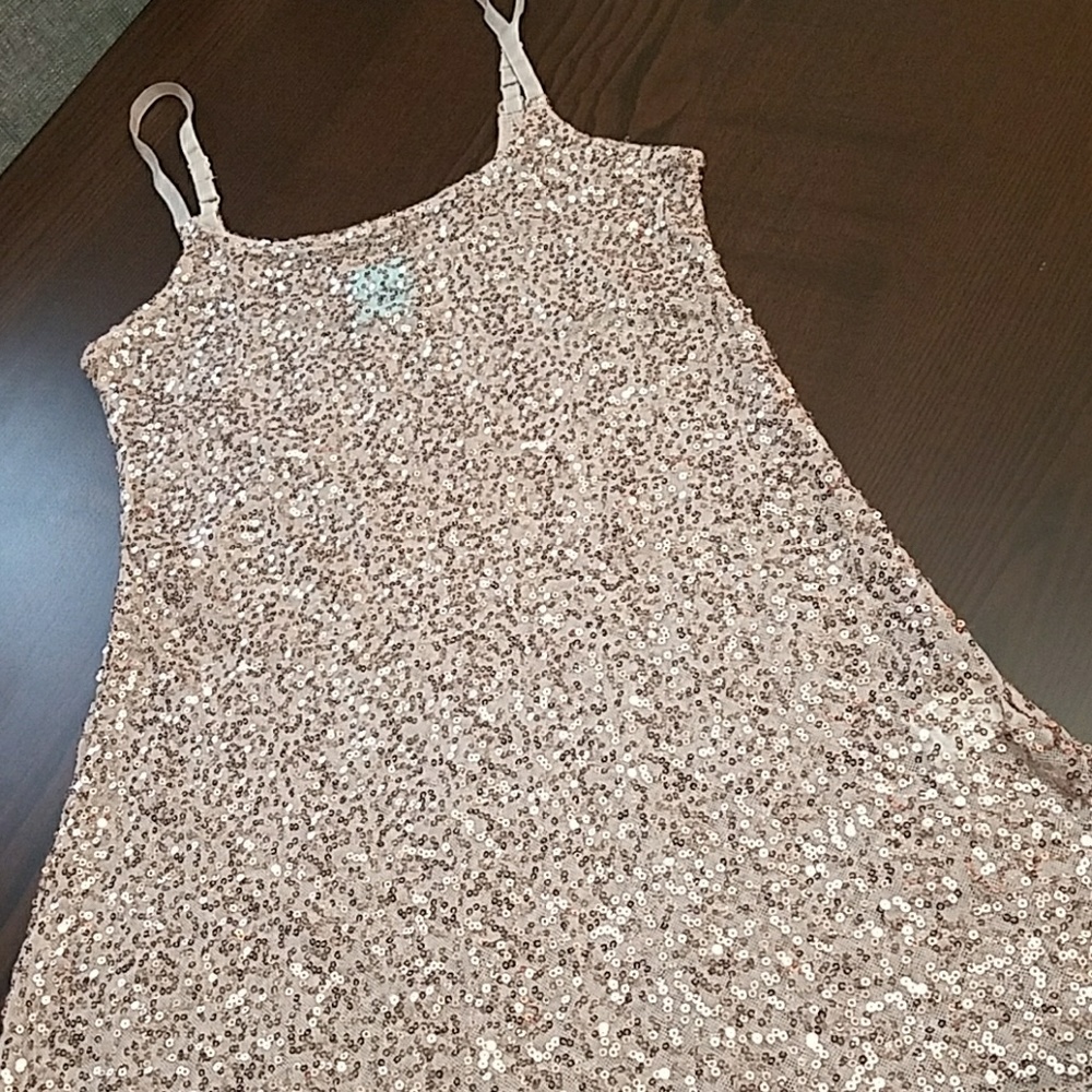 H.I.P Rose Gold Sequin Tank