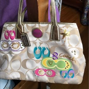 Coach Poppy Pop C Sateen Kiss-lock bag