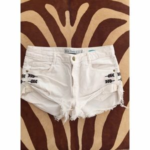 White Zara Denim Shorts