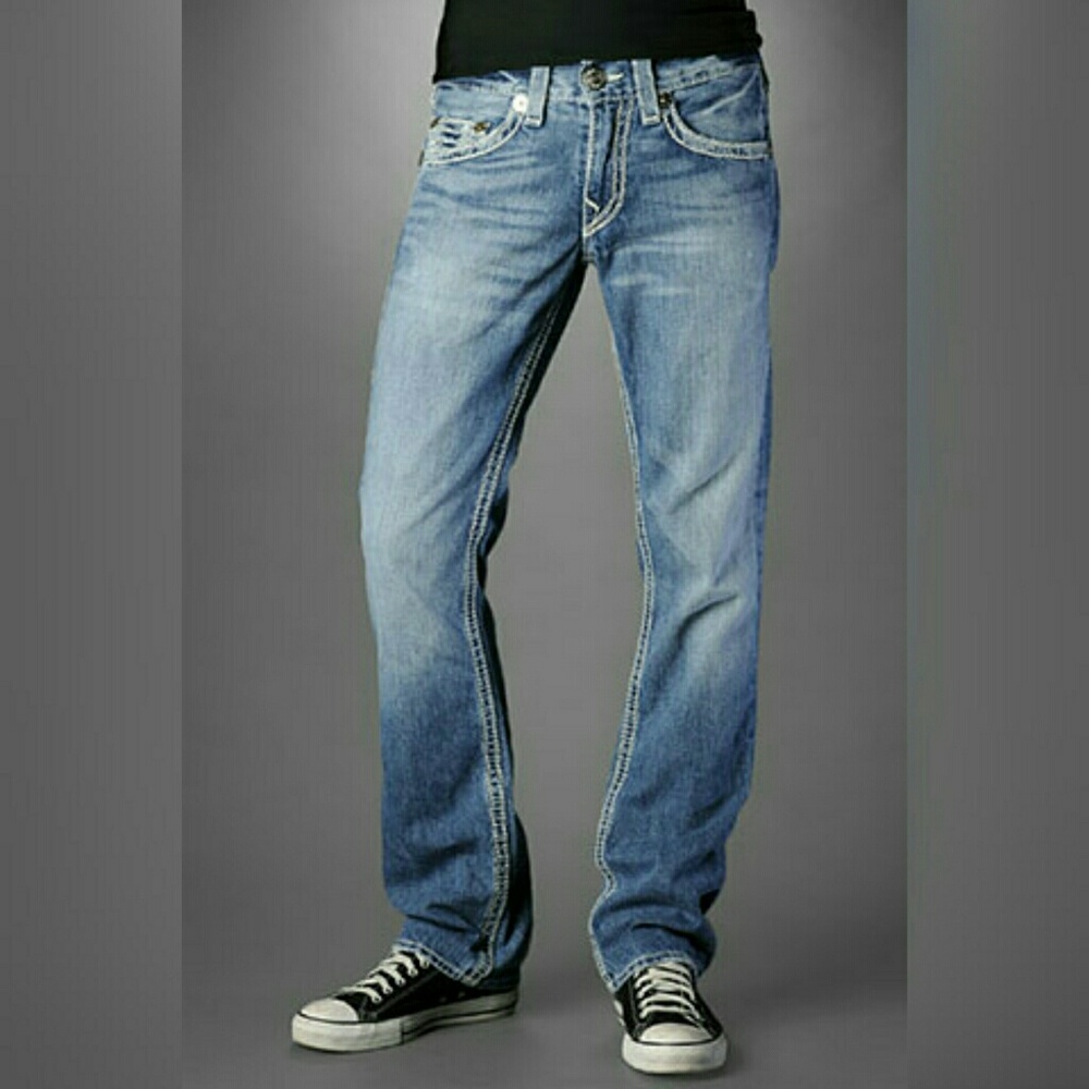 True Religion White Patch Pocket Jeans
