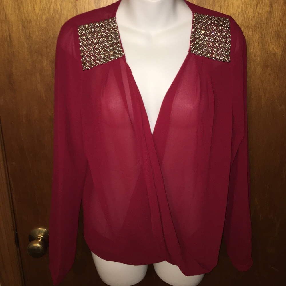 Gorgeous open-front sheer top
