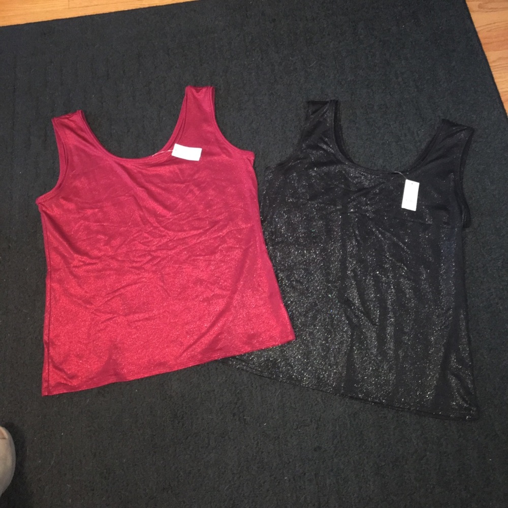 BUNDLE White House Black Market sparkly tanks