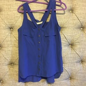 Addie blue blouse with cute pockets and buttons