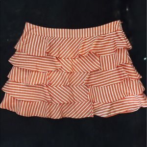 Orange and White Striped Skirt Size 25