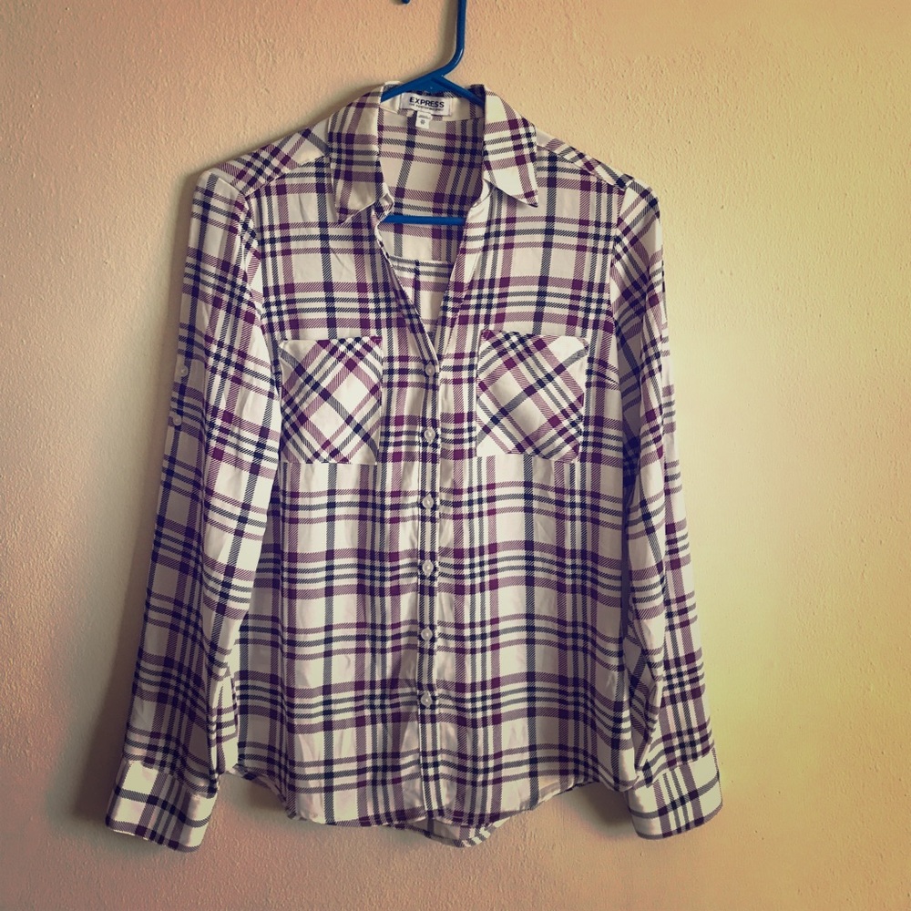 XS plaid Express Portofino. Convertible sleeve!