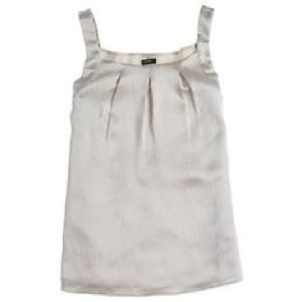 J. Crew Gray Hammered Silk Tank