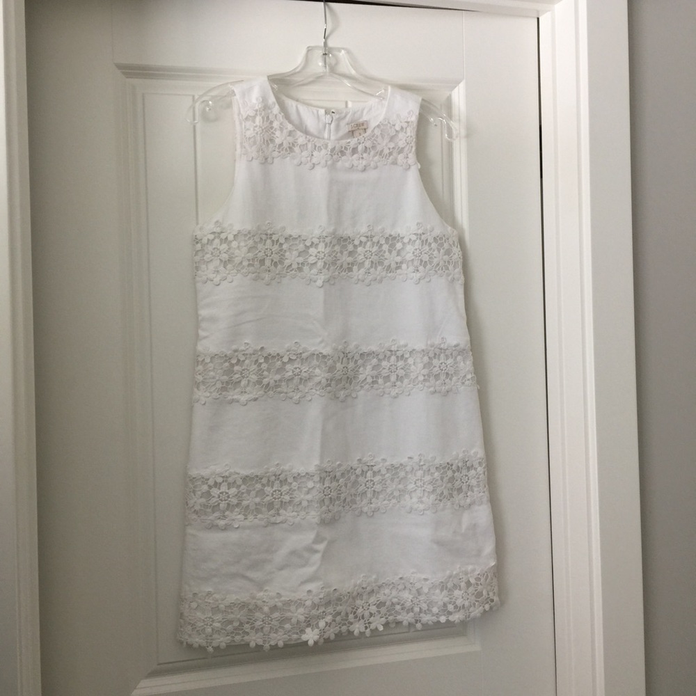 J.Crew white lace and cotton dress size 2
