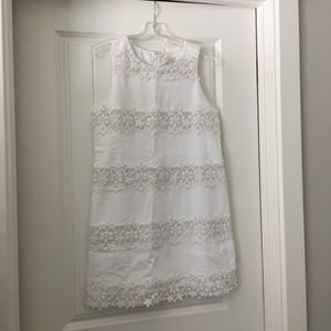 J.Crew white lace and cotton dress size 2