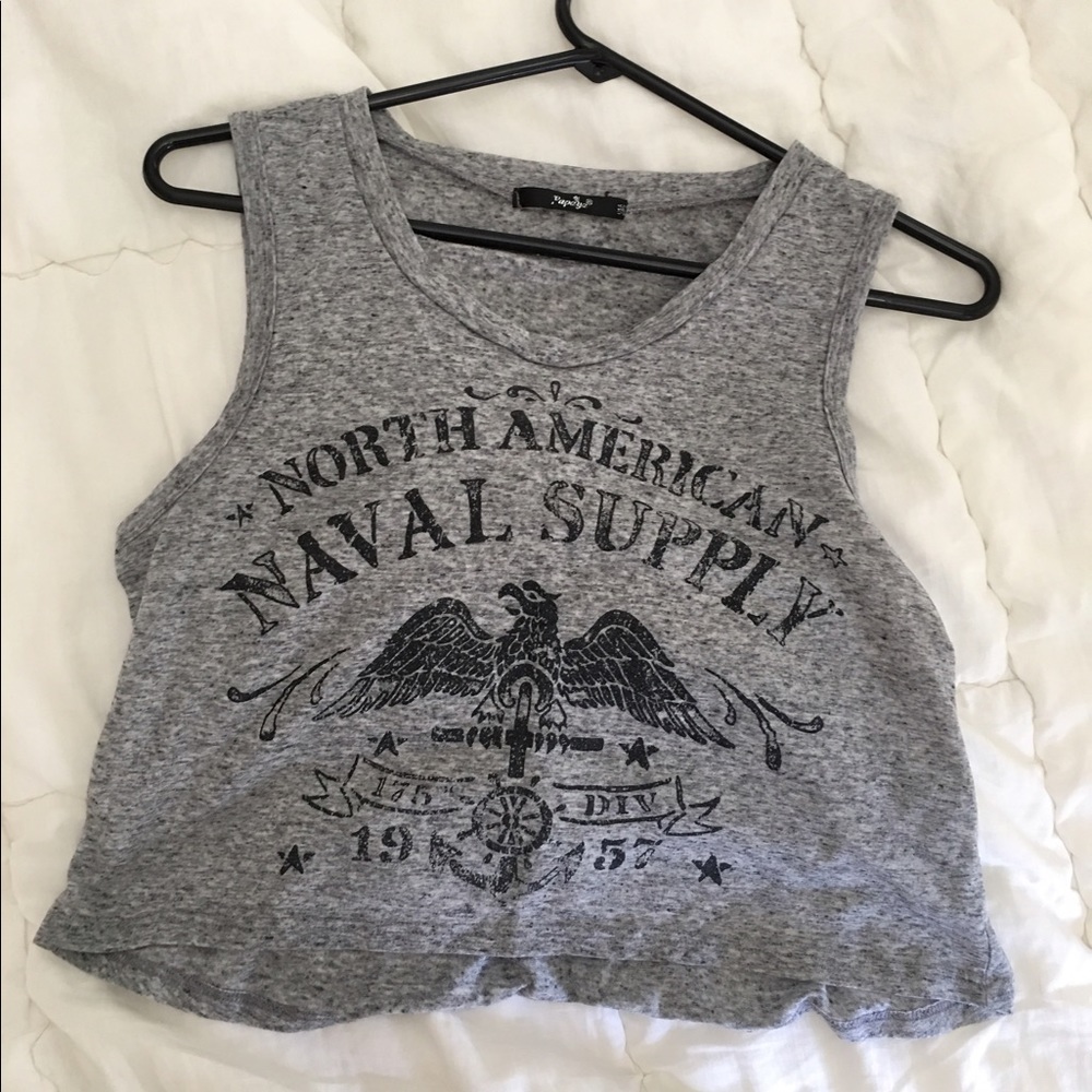 Grey Sleeveless Top