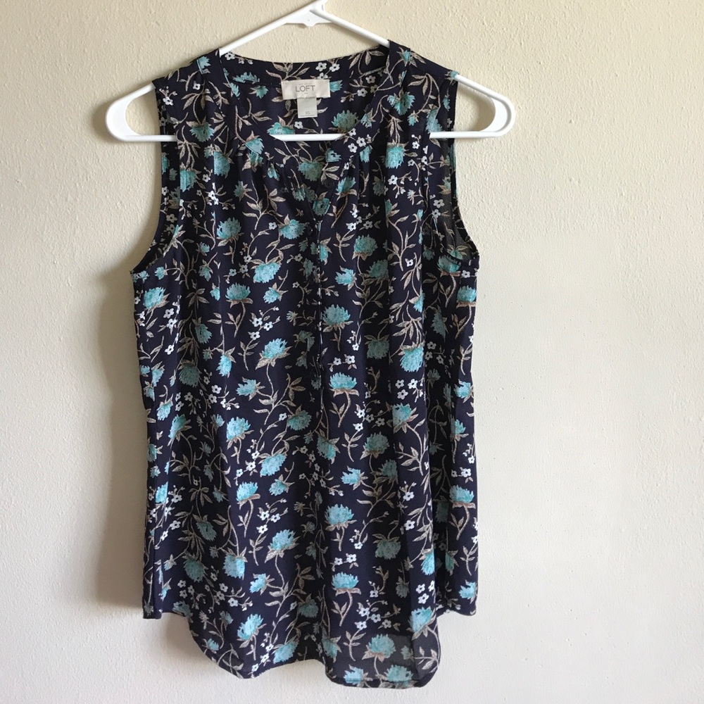 Adorable navy floral tank from Loft