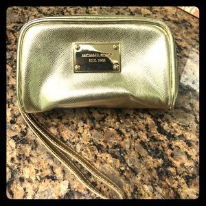 Michael Kors small Gold wristlet