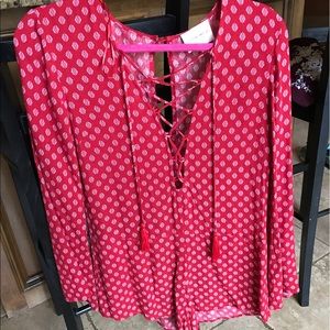 red and white romper