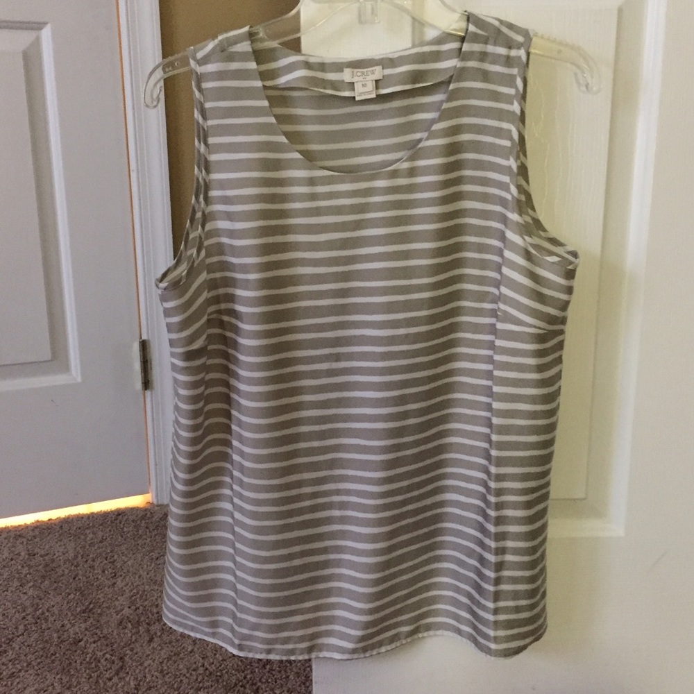 J.Crew striped gray tank top