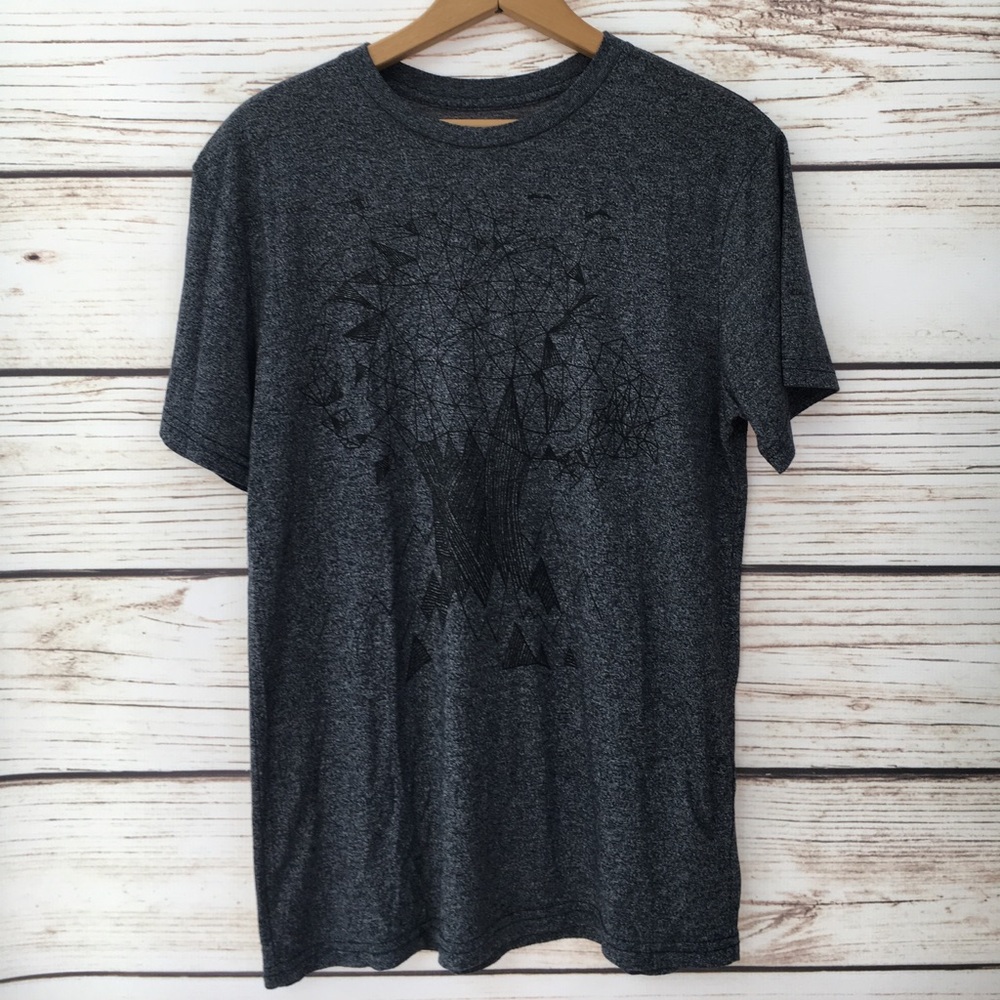 Jedidiah t-shirt blue/gray/black Sz: M • 🌳 Design