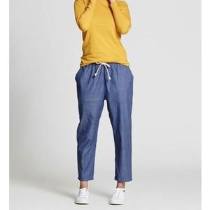 Brand new ALAS organic chambray relaxed fit pants