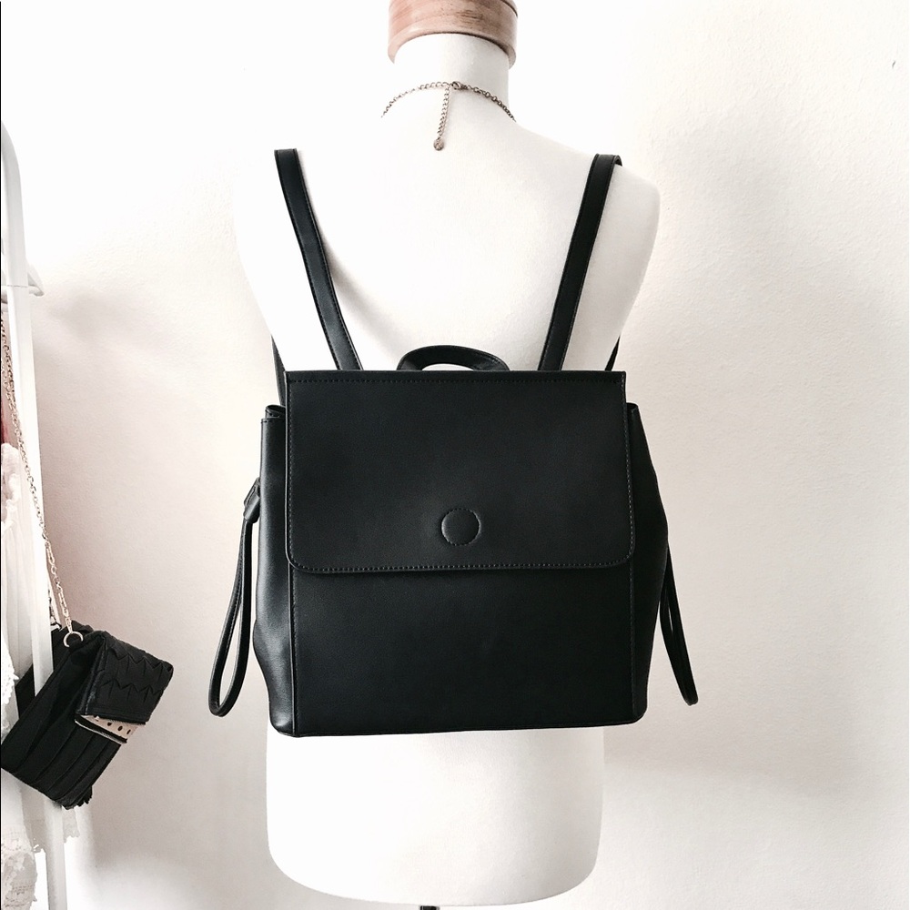 LAST ONE! Vegan Leather Contemporary Mini Backpack - Picture 3 of 8