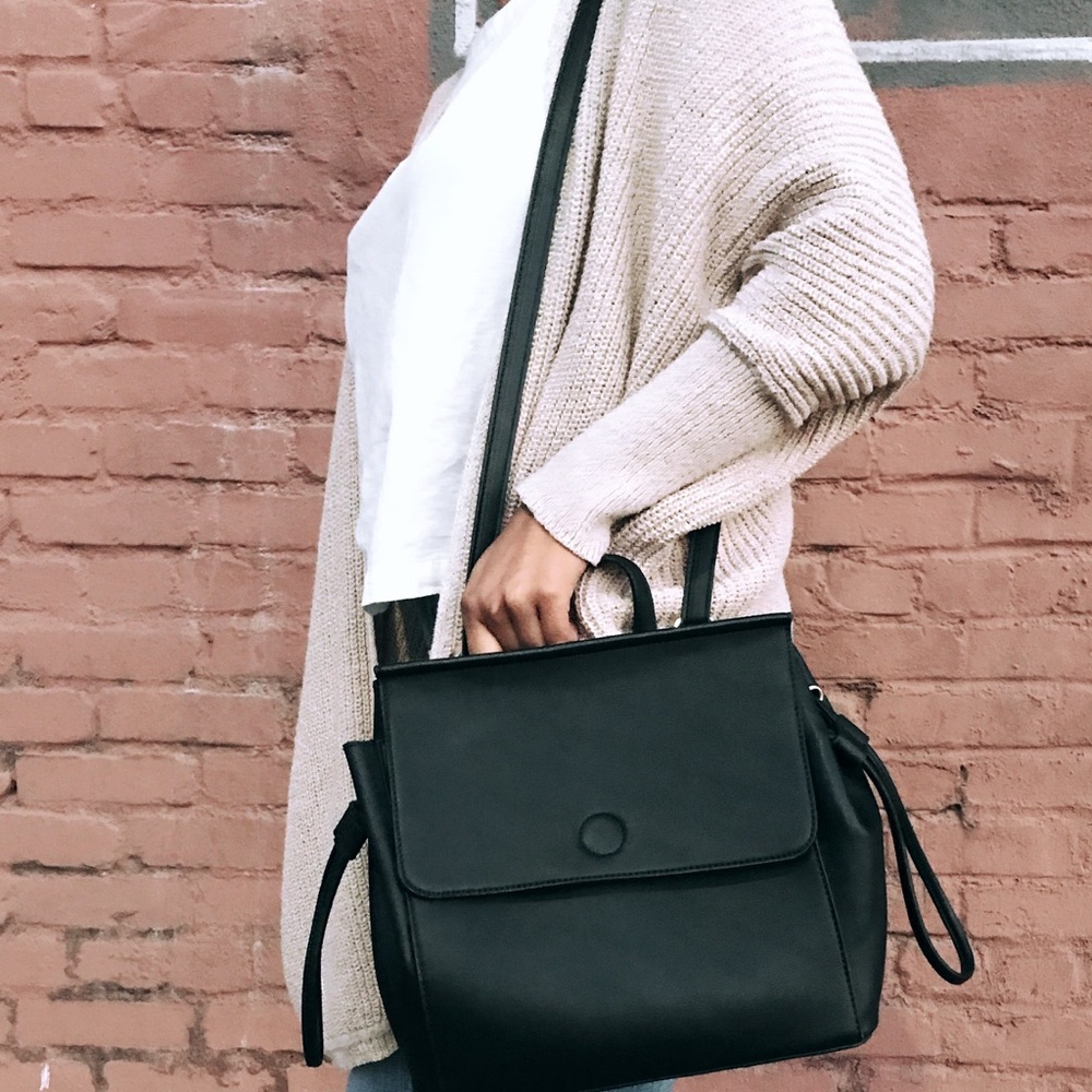 LAST ONE! Vegan Leather Contemporary Mini Backpack - Picture 2 of 8