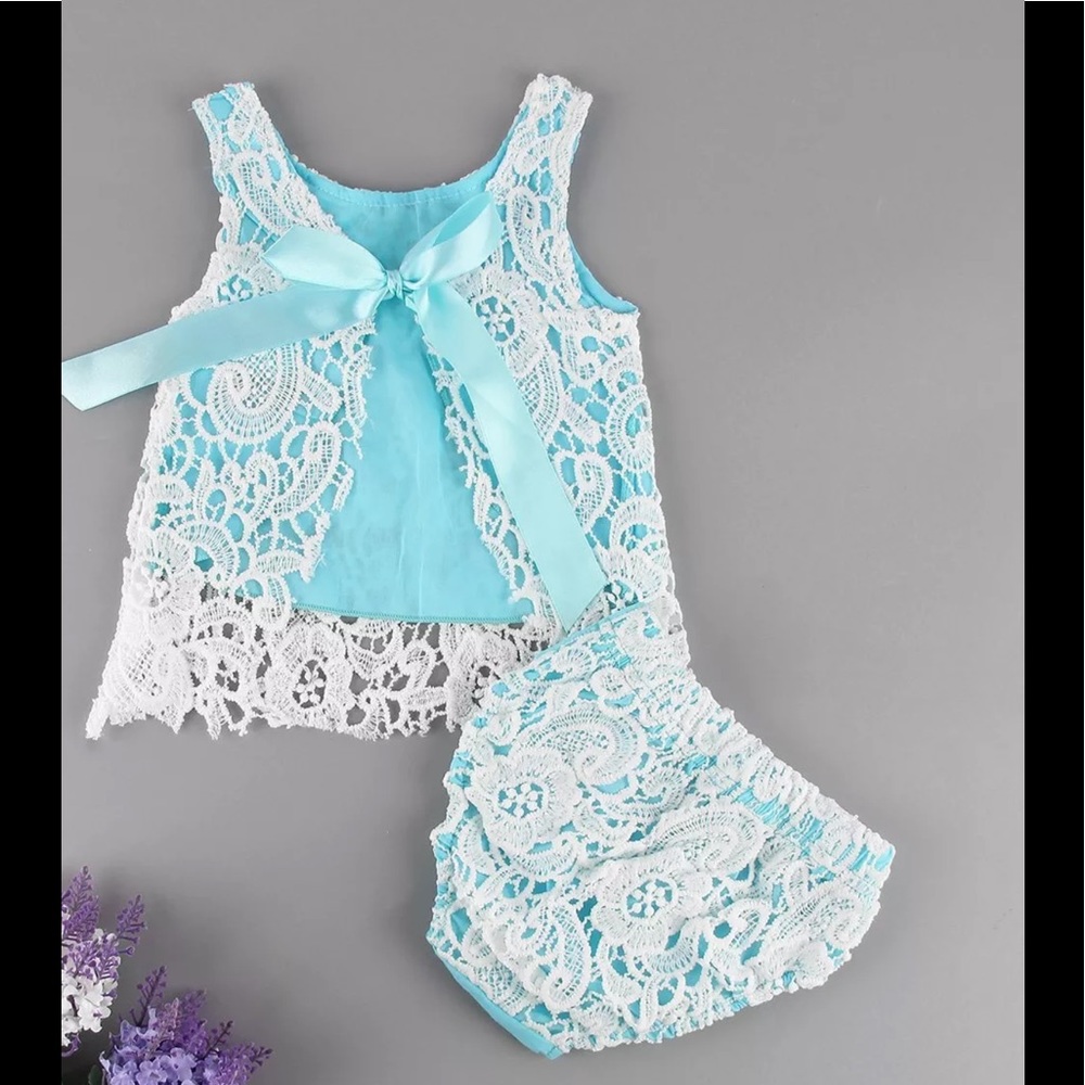New baby trendy romper with satin bow💕