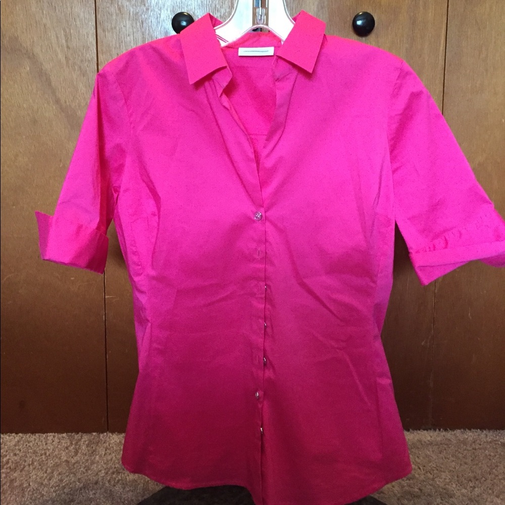 New York & Co Hot Pink Blouse Sz XS