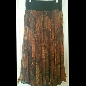 Jones New York Silk Chiffon Maxi Skirt