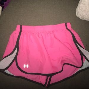 Pink under armour shorts