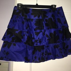 Express size 2 black and blue Skirt
