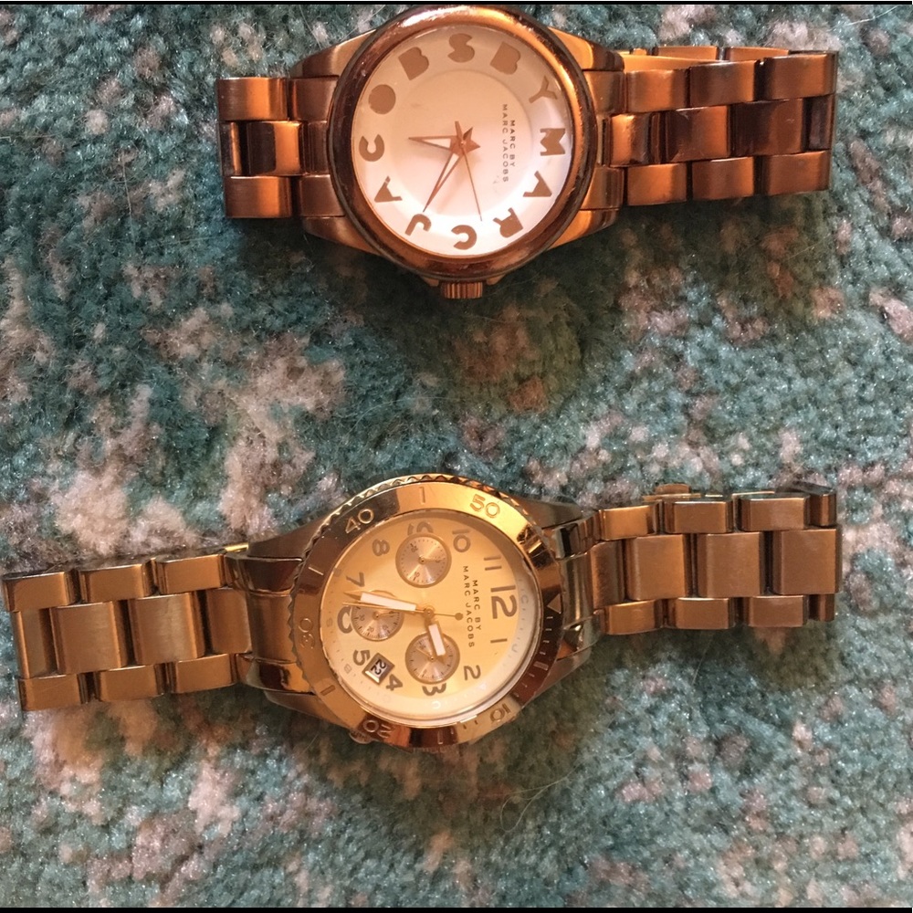TWO MARC JACOBS watches! Gold + Rose Gold