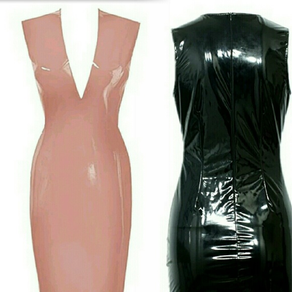 💋PU LEATHER BODYCON SHEATH DRESS!!! - Picture 2 of 8