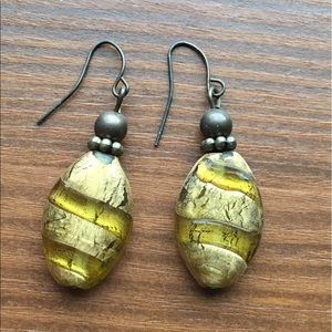 premier designs earrings. Gold flecked resin