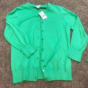 NWT J Crew Cardigan- Green/Small