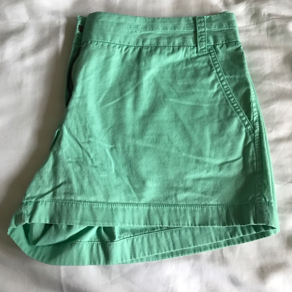J Crew 3" mint Chino Shorts